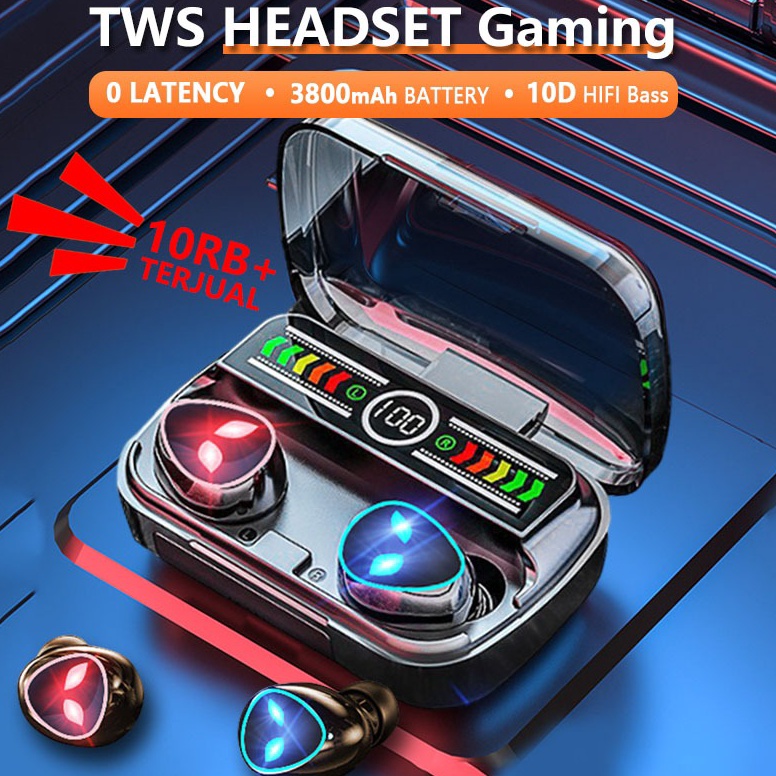 KODE P99H BAGUSTWS M2 Pro Wireless Earphone Bluetooth V53 TWS Gaming Headset Powerbank 38mAh Nirkabe