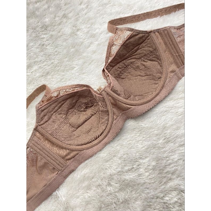 Kally-bh bra brokat/renda berkawat tanpa busa 36-44D-8004
