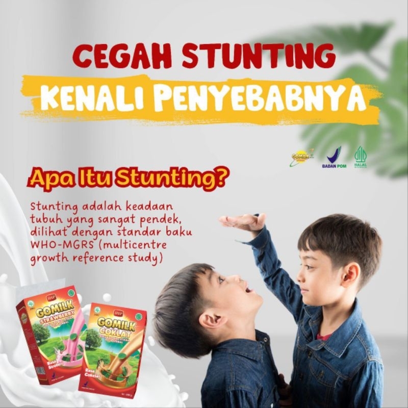 

Gomilk Susu Kambing Etawa plus herbal untuk cegah stunting