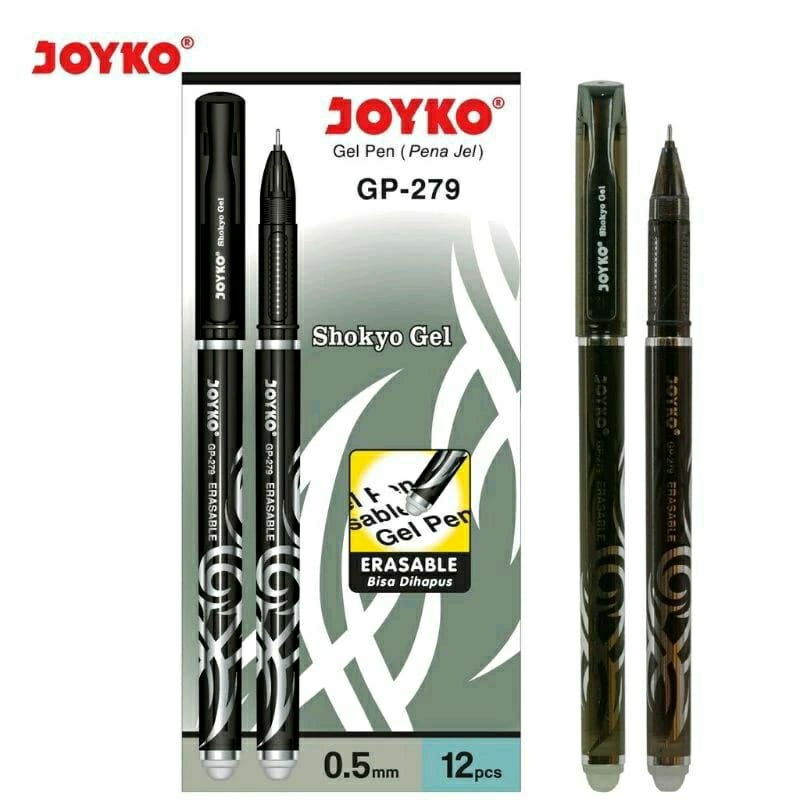 

PEN GEL ERASABLE 12PCS / PULPEN BISA DI HAPUS JOYKO SHOKYO GEL GP-279