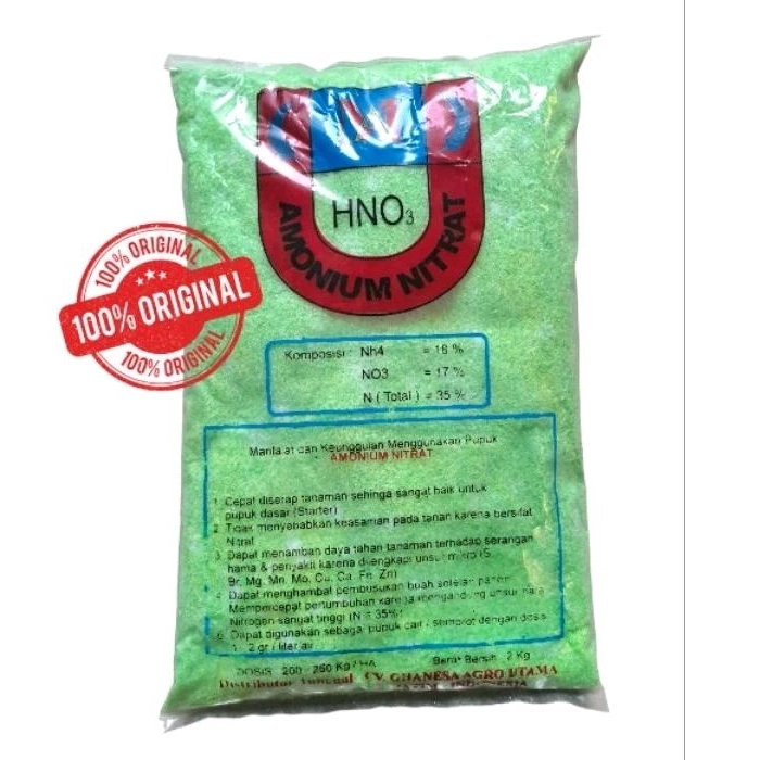 Pupuk HNO 3 (Amonium Nitrat) Pertumbuhan - 2 Kg (100% Original)
