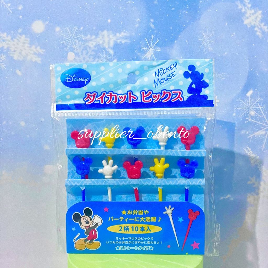 [Seria] Mickey Mouse Picks Lunch Pick Disney Food Pick - Tusukan Bento Buah Bentuk Tangan Mickey
