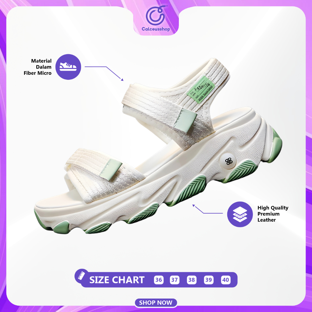 Sandal Kasual Korea Sendal Gunung Casual Wanita Kegiatan Outdoor Kekinian Trendy Hak Tinggi