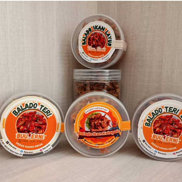 

Balado Teri Jengki - balado pedas manis gurih - 100gram - Buu.erni - siap saji
