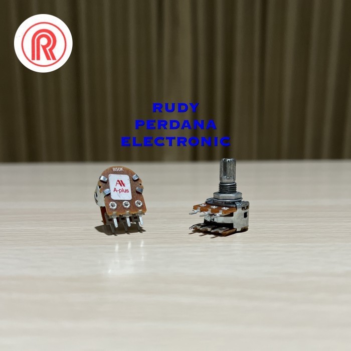POTENSIO 50K 50 K OHM Ω STEREO ROTARY KLIK AS PENDEK A-PLUS APLUS ALPHA