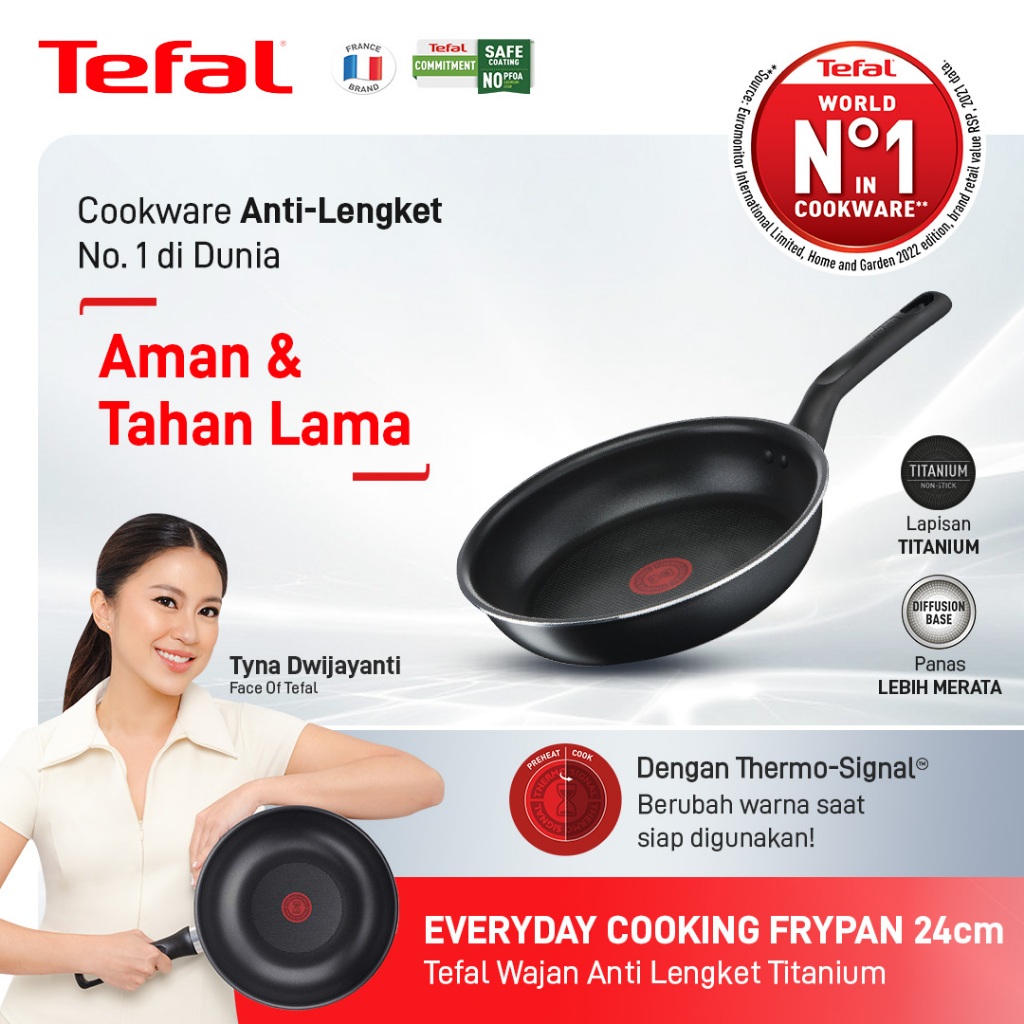Tefal Everyday Cooking Frypan 24cm Panci Wajan