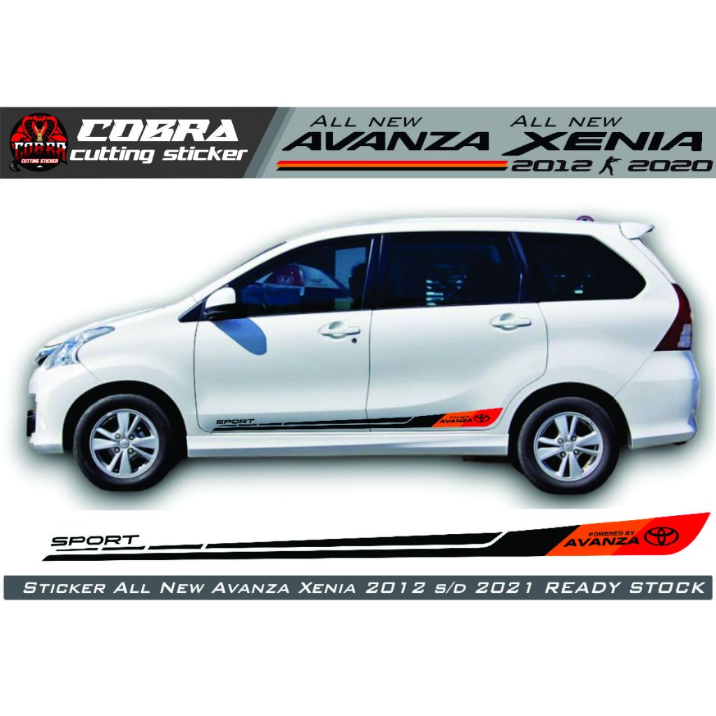 STICKER STRIPING MOBIL AVANZA 2012-2020 STICKER MOBIL AVANZA XENIA