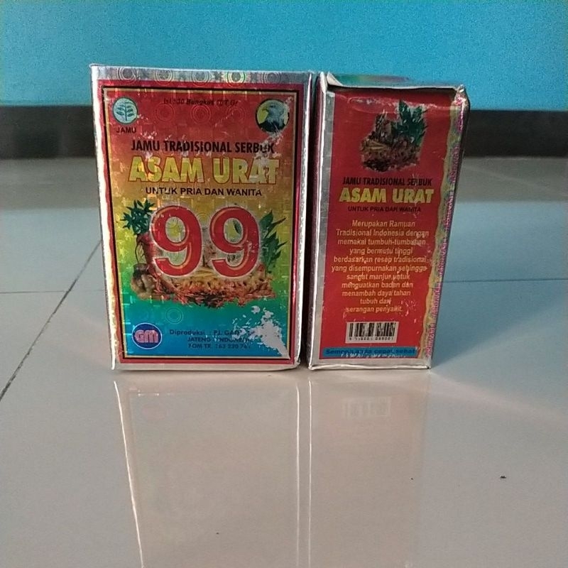 JAMU TRADISIONAL SERBUK ASAM URAT 99 ORIGINAL 100% mampu mengobati nyeri sendi, sakit pinggang, rheu