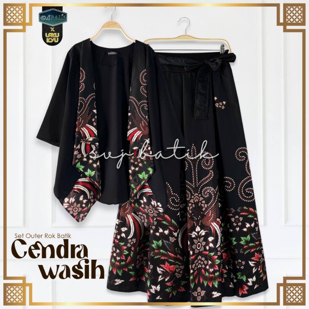 ATASAN BATIK WANITA BATIK SET MODERN DEWASA REMAJA KEKINIAN ORIGINAL OUTER ROK BY SVJ