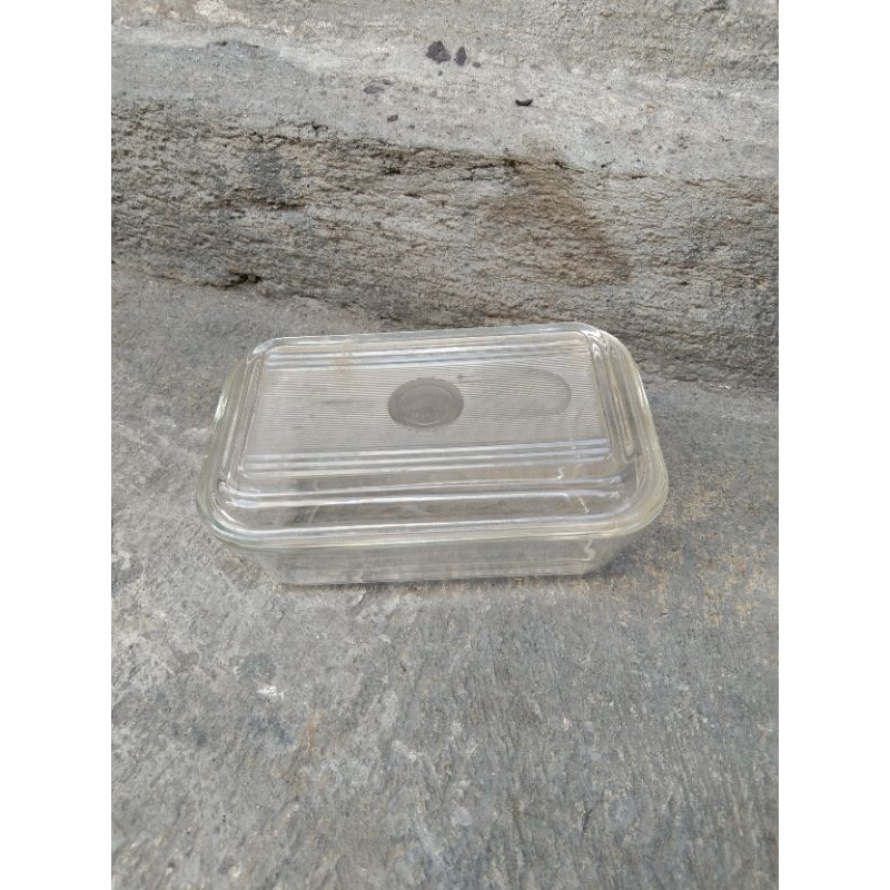 tempat gula/keju vintage antik Duralex 1950s Made in France