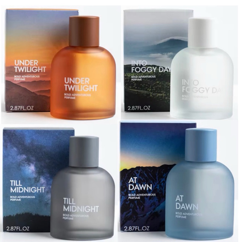MINISO PARFUM BOLD ADVENTURE 85 ml AT DAWN TILL MIDNIGHT INTO FOGGY DAY MEN'S PERFUME