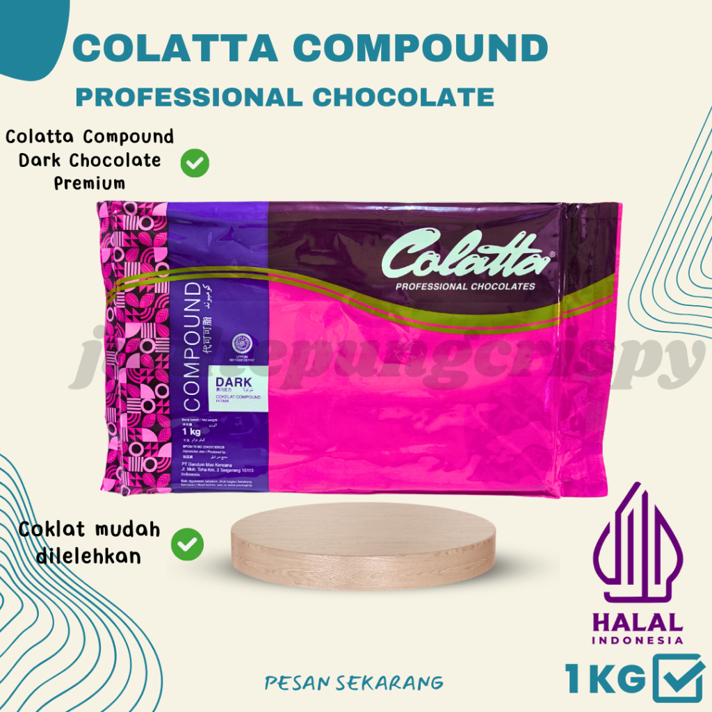 

Colatta Compound Dark Chocolate | Coklat Batang | Professional Chooclate 1 Kg