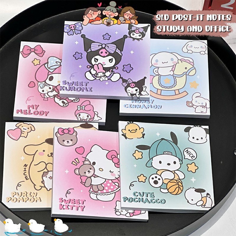 

✨COD 50PCS Catatan Tempel Sanrio lucu Sticky Note Kartun Buku Catatan Siswa-GS