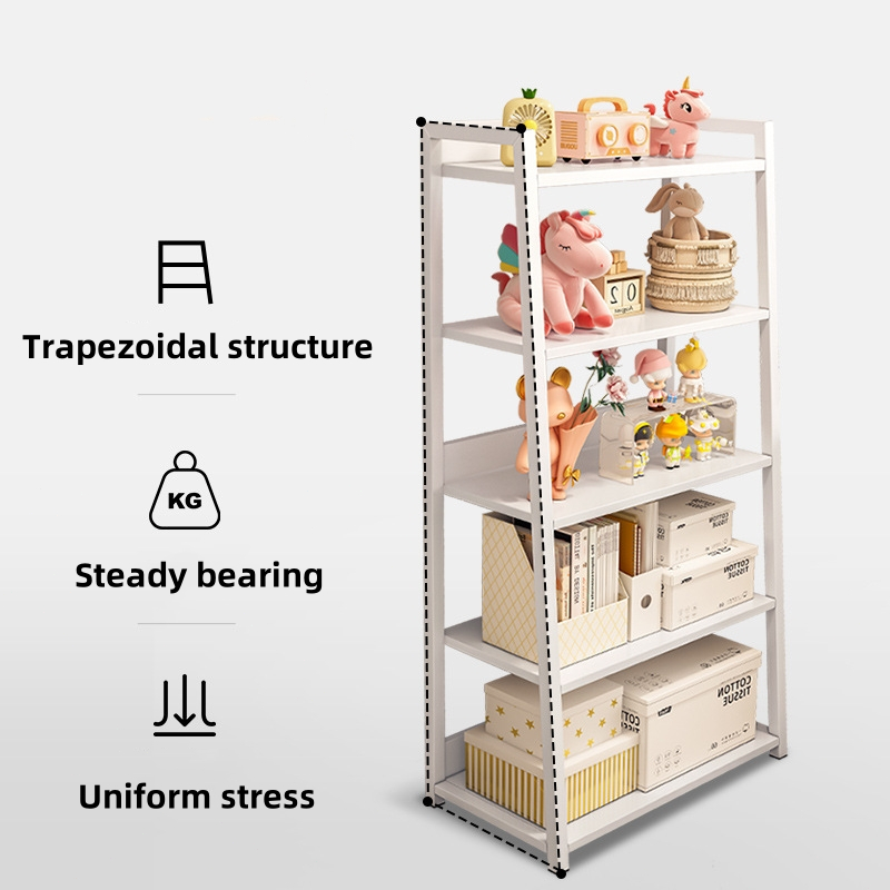 Rak Ruang Tamu Serbaguna Rak Buku Putih Rak Susun Besi Buku Dekorasi Ruang Tamu Serbaguna Rak