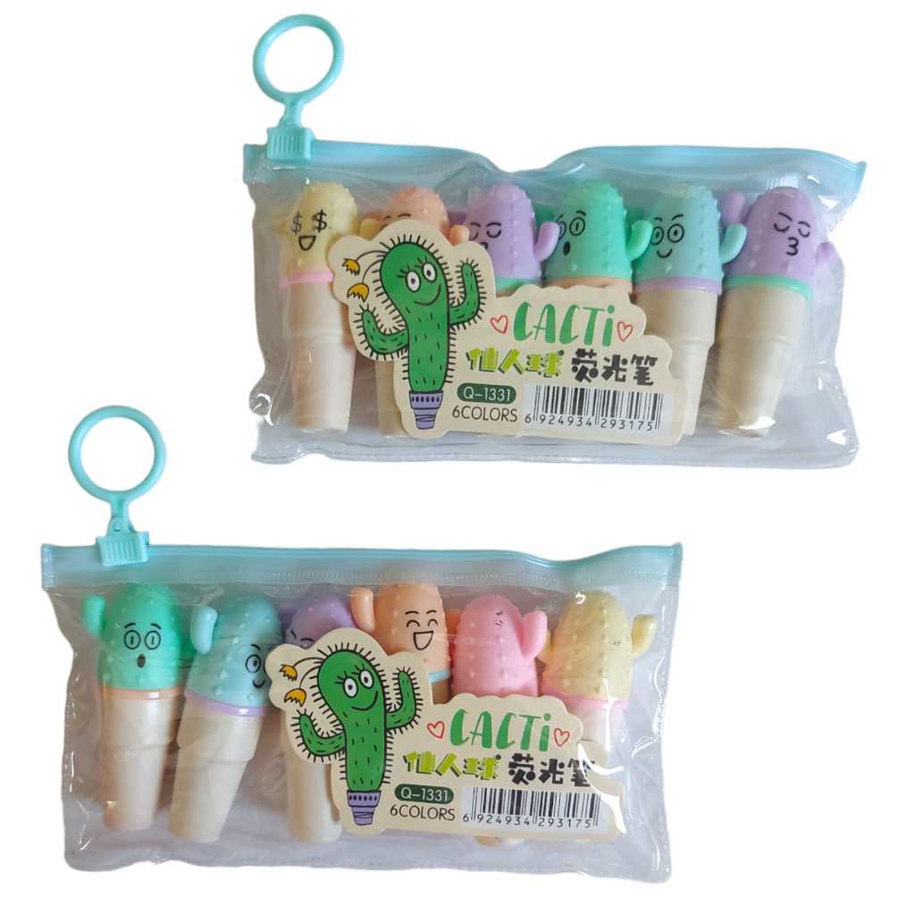 

HIGLIGHTER SET Q1331 KAKTUS SET 6 / HIGLIGHTER SET 6 WARNA
