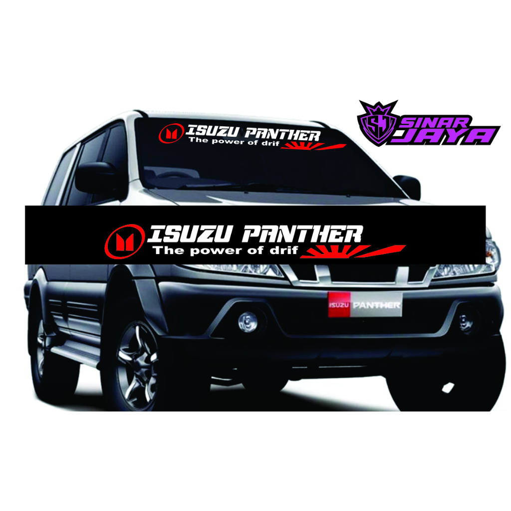 promo stiker kaca mobil panter stiker cuting isuzu panter