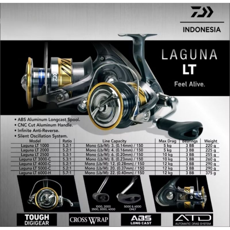 Reel Daiwa Laguna Lt 1000,2000