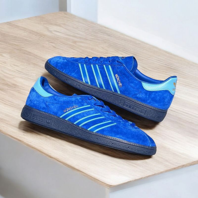 Sepatu Sneakers Pria Adidas Munchen Edge blue paradise