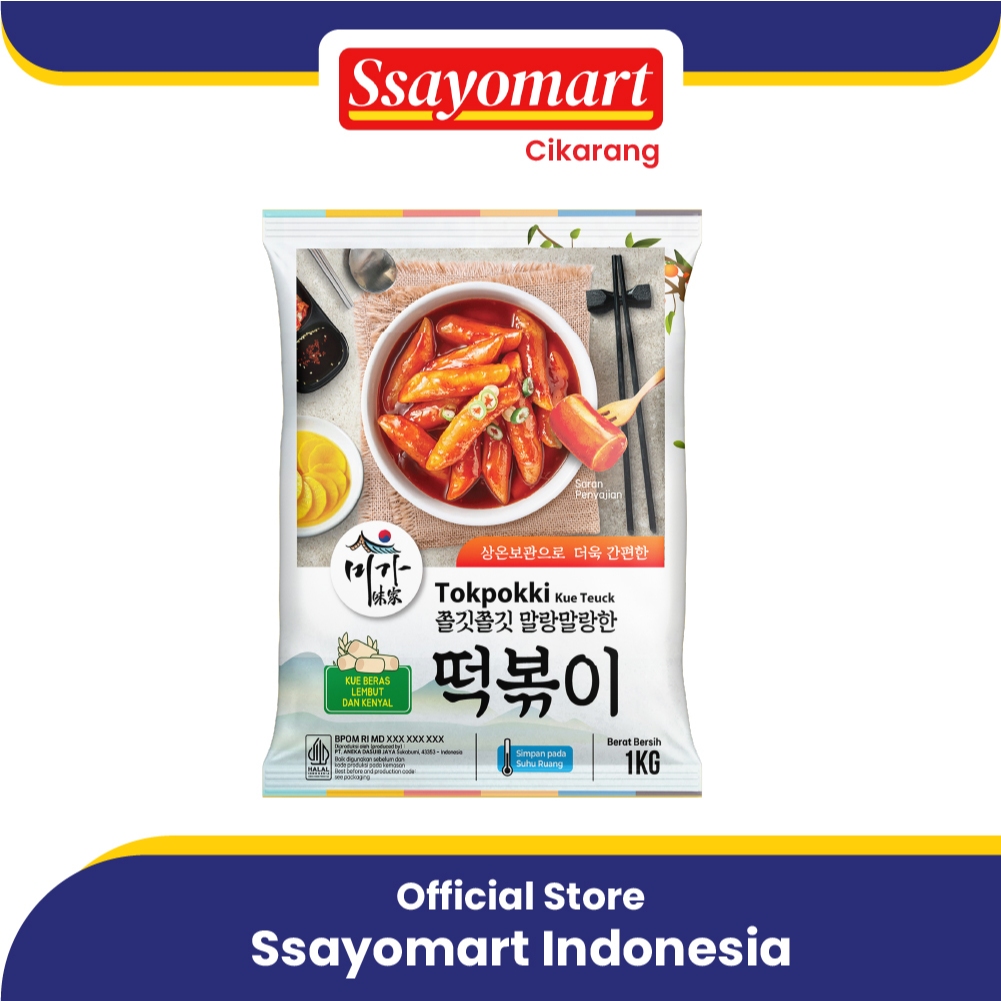 

Tokpokki Dry / Kue teuck / Rice Cake Tteokbokki / Kue Beras Korea 1KG