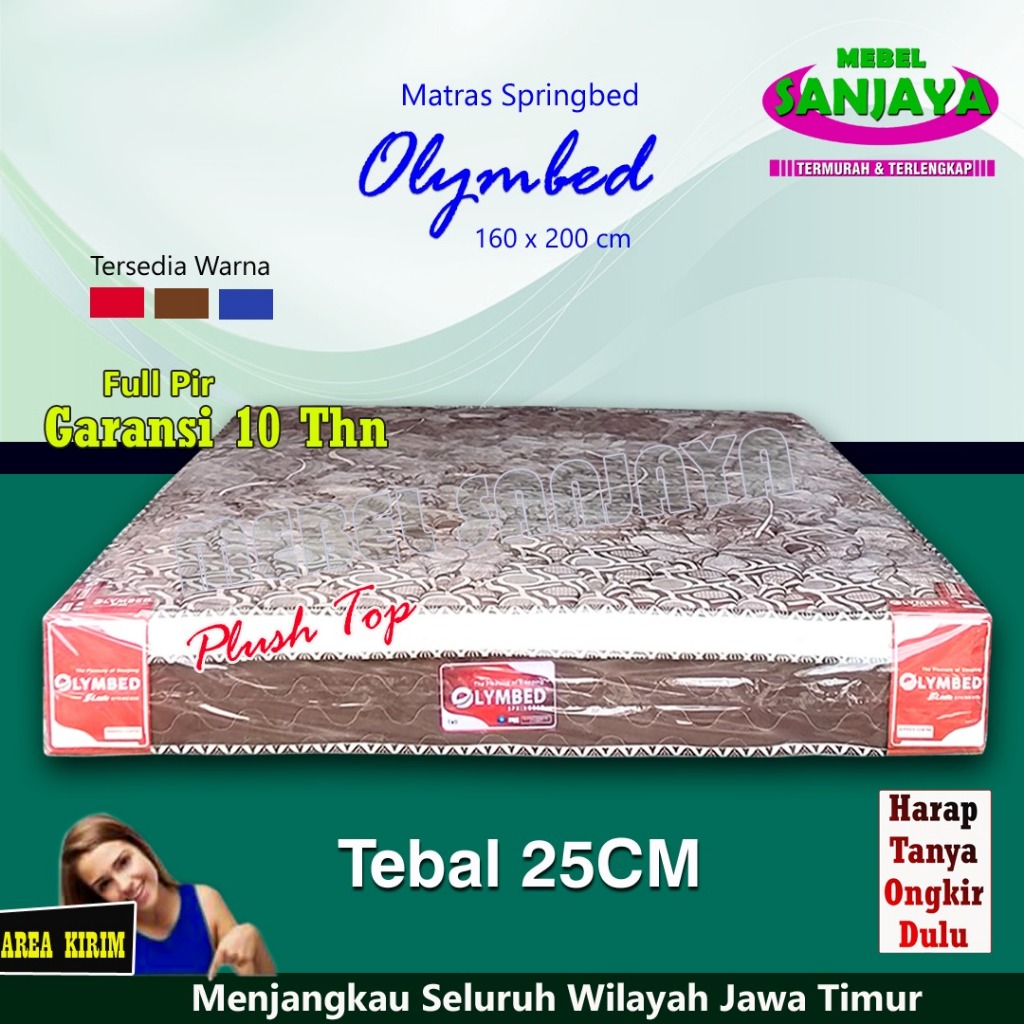 Matras BIGLAND Springbed / Matras FULL PIR Busa Tebal Kain Quilting Bergaransi MURAH Berkualitas