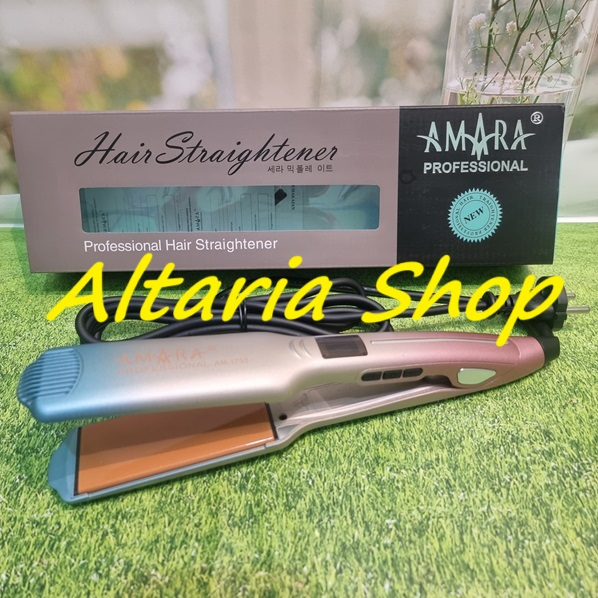 Catok AMARA Plat Lurus AM-1733 Catokan Rambut Plat Lurus AMARA Warna Gradasi 100% Original