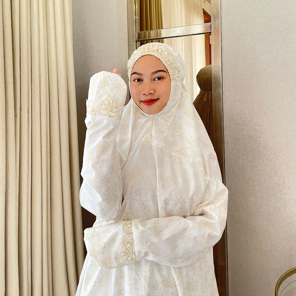 NANJUNG ABADI - Mukena Tunik Dewasa Berlengan Mikro Poil Mewah