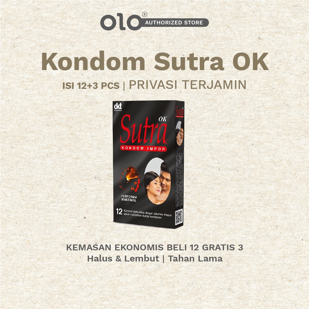 Kondom Sutra OK Hitam isi 12 + 3 Pcs Condom Sutra Halus Lembut & Nyaman Privasi Terjamin