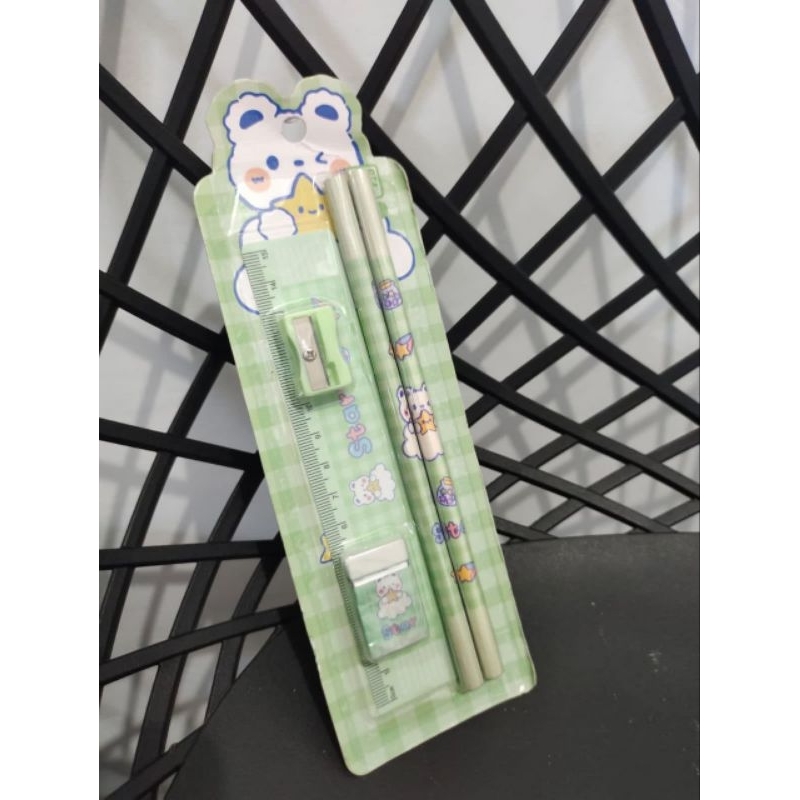 

Set Alat Tulis Anak Sekolah 5in1 Karakter Lucu