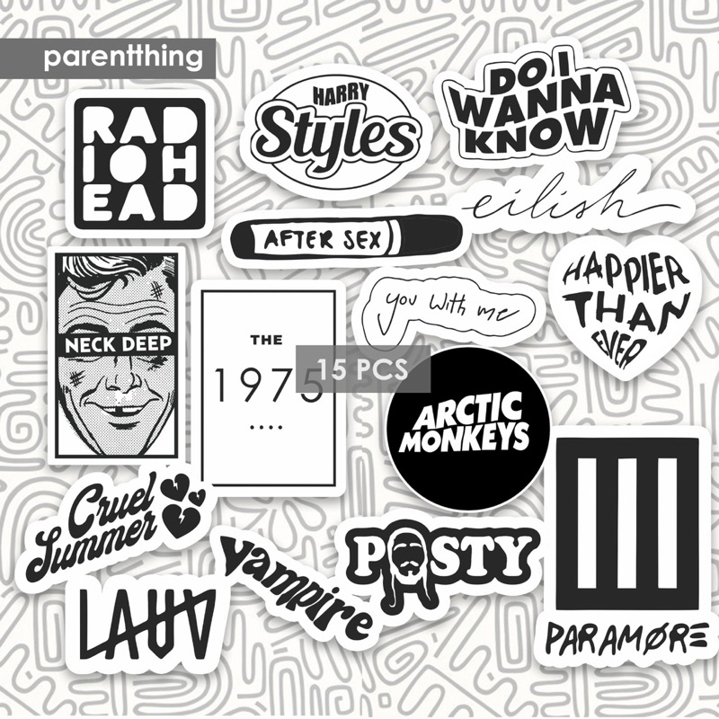 

Sticker Artic Monkey Neck Deep stiker band paramore
