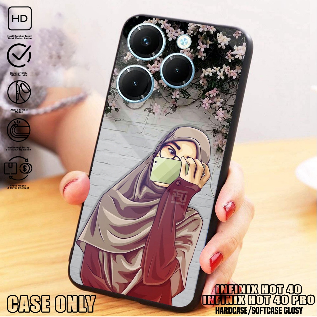 Case  INFINIX HOT 40 / INFINIX HOT 40 PRO  - Casing INFINIX HOT 40 / INFINIX HOT 40 PRO [ HIJAB ] Si