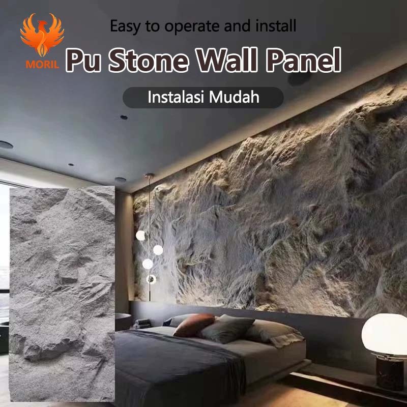 PU Stone Wall Panel 120cmx60cmx3cm WALLSTONE OUTDOOR DAN INDOOR PU STONE PANEL PU Stone Rock Panel P