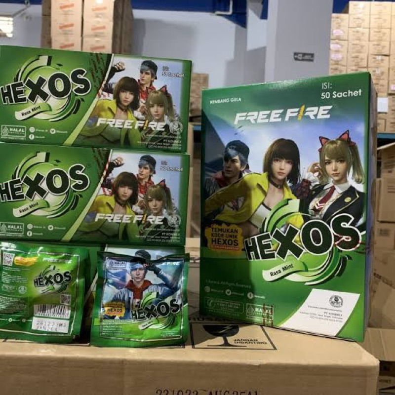 

permen hexos mint kemasan 1 box isi 50