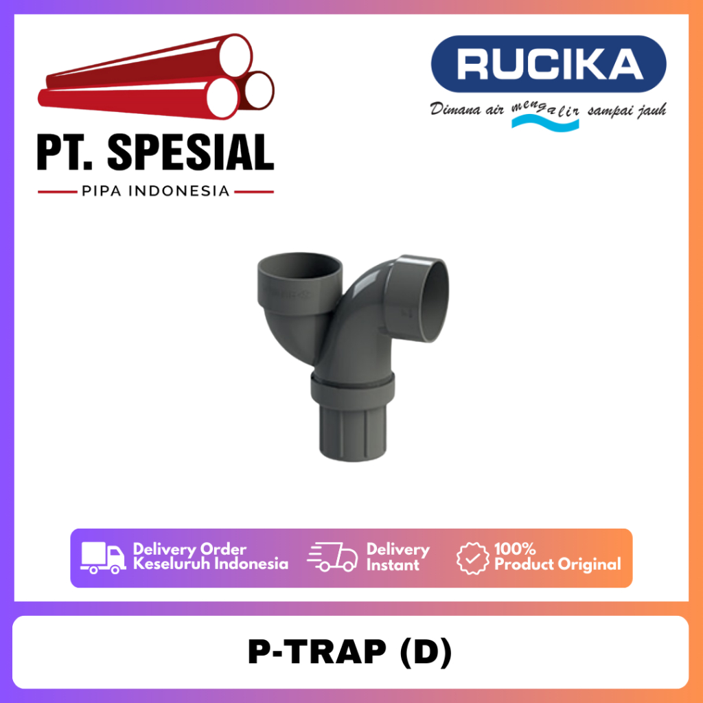 P-Trap D 2 Inch PVC Rucika / P Trap PVC D Rucika / P-Trap D Rucika / P Trap - 09