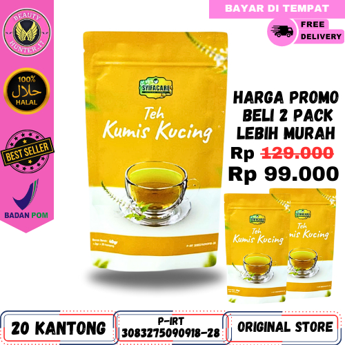 

Teh Paket 2 Pack Teh Kumis Kucing Herbal Alami Batu Ginjal Darah Tinggi Original