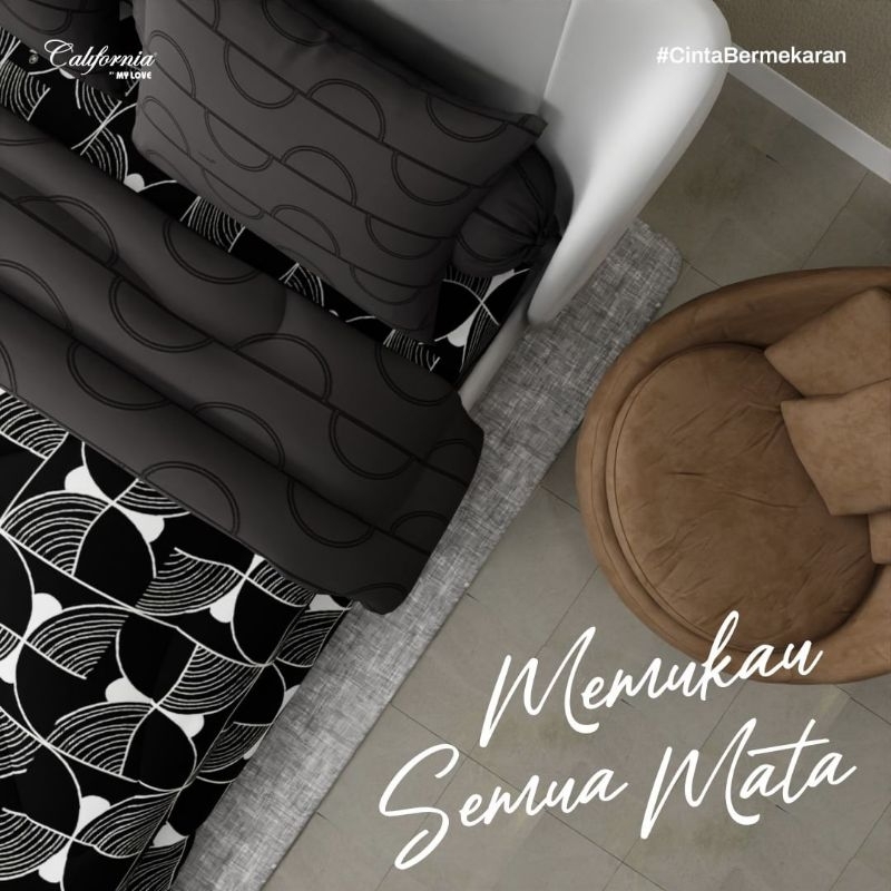 Tivana Home Bedcover California 180X200 Set Bed Cover Tidak Rumbai 160X200