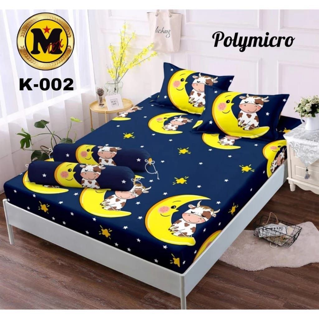 Seprei set karakter termurah NO 1 motif sapi bulan size 180x200 160x200 120x200 katun premium tidak 