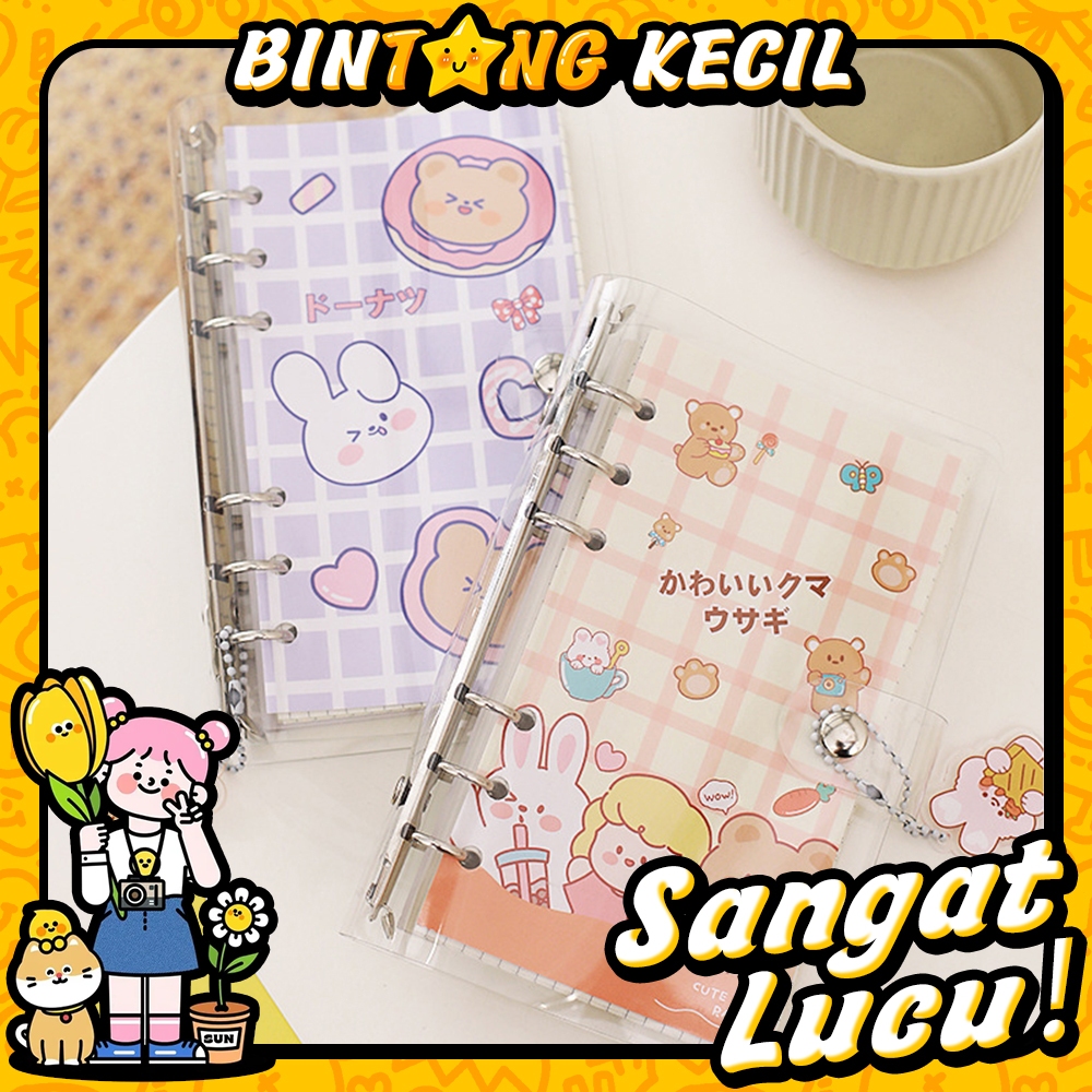 

Binder Note A6 100 lembar Lucu Karakter Character Daily Planner Aesthetic Estetik+PET stiker