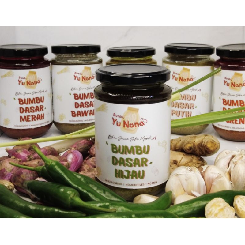 

Bumbu Dasar Yu Nana Hijau 300gr Dengan Daun Bawang dan Cabai Hijau, Tidak Pedas, Cocok untuk MPASI