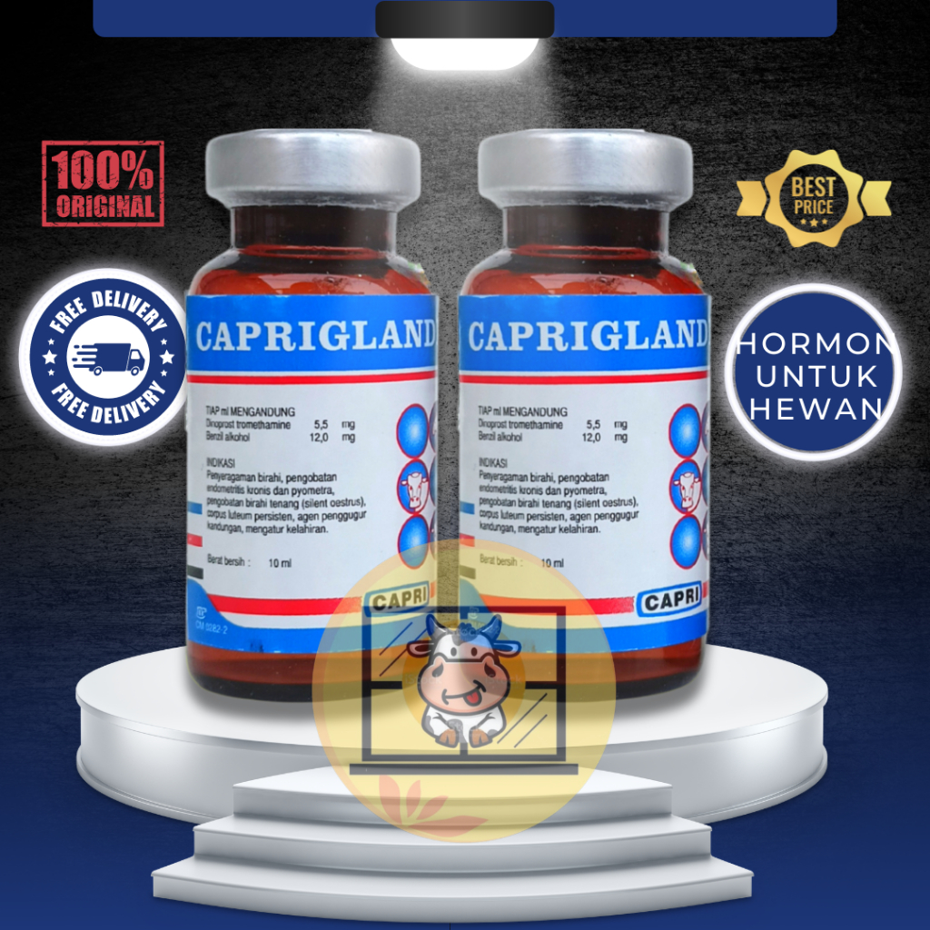 CAPRIGLANDIN INJ 10 ML - Hormon Sinkronisasi Estrus Sapi Kambing Domba Kuda Babi