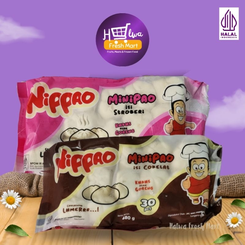 

Nippao Minipao isi 30 pcs | Bakpau Mini Stoberi & Coklat