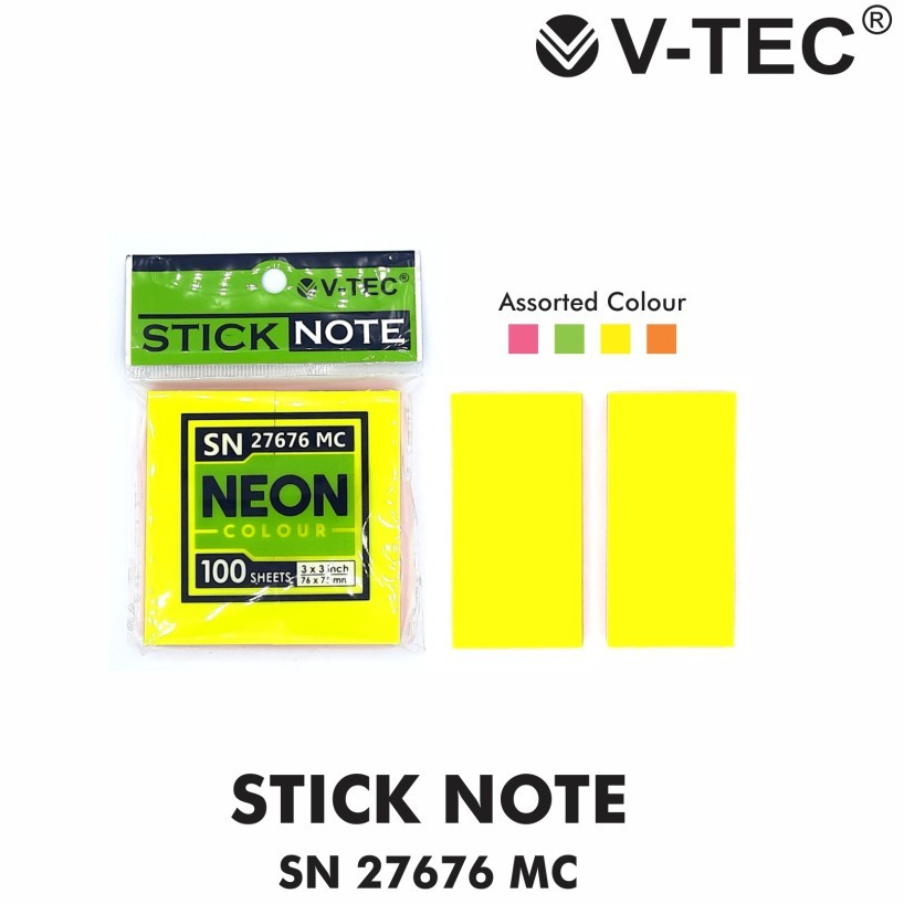 

TBMO V-TEC STICKY NOTES SN-27676/MC GMP VTC0750