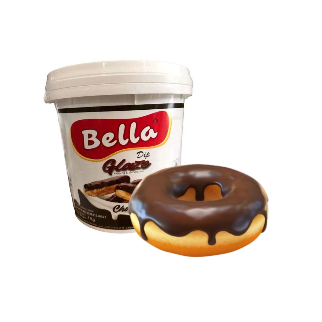 

Bella Dip Glaze Chocolate 1KG- Selai Topping Glaze Donat Chocolate 1KG