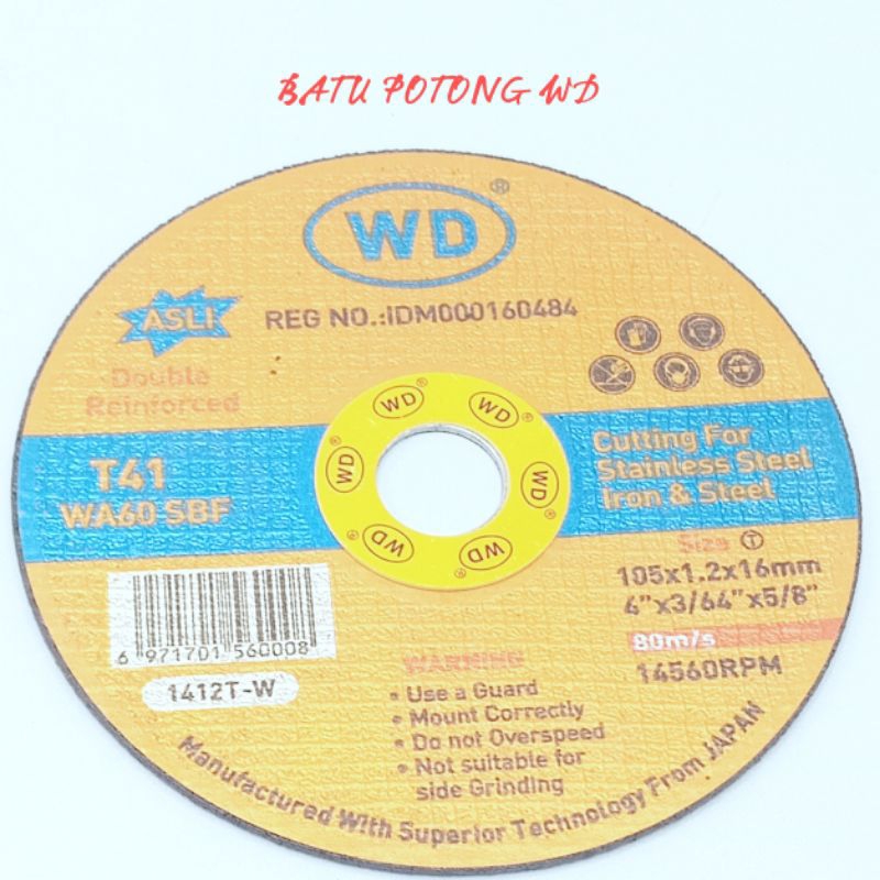 BATU POTONG BESI GERINDA WD 4"