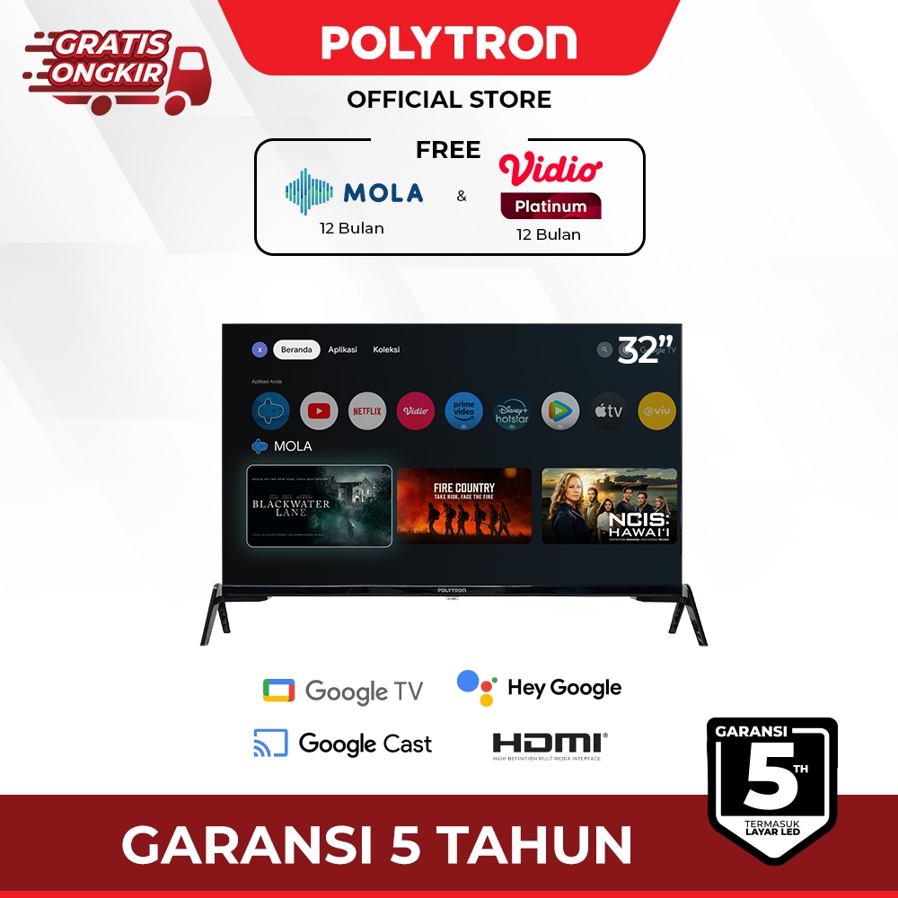 POLYTRON Smart Cinemax Google TV 32 inch PLD 32RG9059