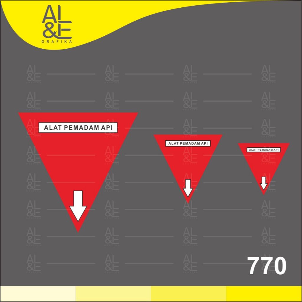 

770 - Stiker Alat Pemadam Api Ringan, Sticker Vinyl, Premium dan Tahan Air,