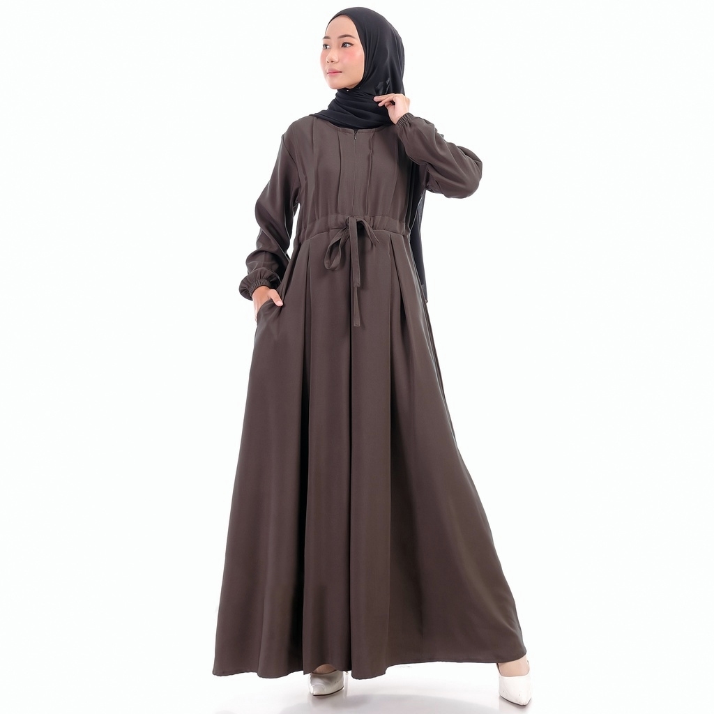 Gamis Hitam Baju Gamis Terbaru 2024 Lengan Panjang Syari Dress Gamis Remaja Ootd