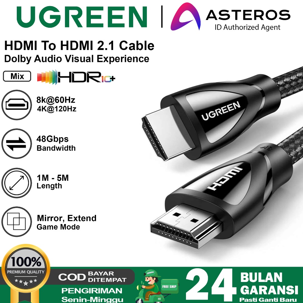 UGREEN Kabel HDMI 21 8K 6hz 4K 12hz 48Gbps Ultra High Speed HDCP22 l UN5