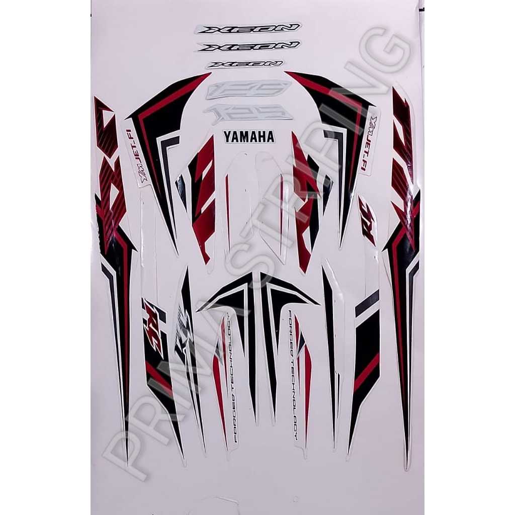 STRIPING STIKER MOTOR XEON RC 2014 PUTIH TERMURAH