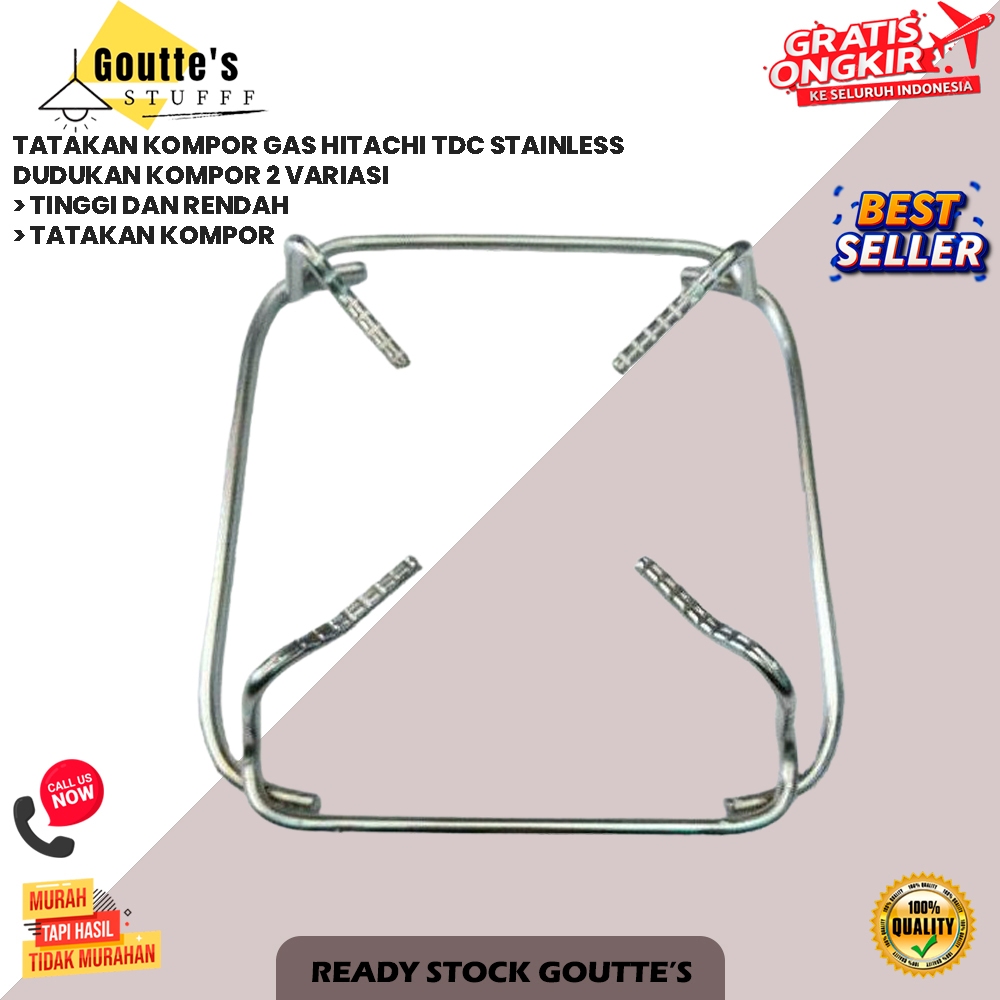 TATAKAN KOMPOR GAS HITACHI TDC STAINLESS DUDUKAN KOMPOR 2 VARIASI