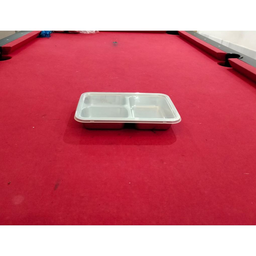 RB2 Piring Makan 3 Sekat SUS 304 (24 x 17 x 3,8cm)